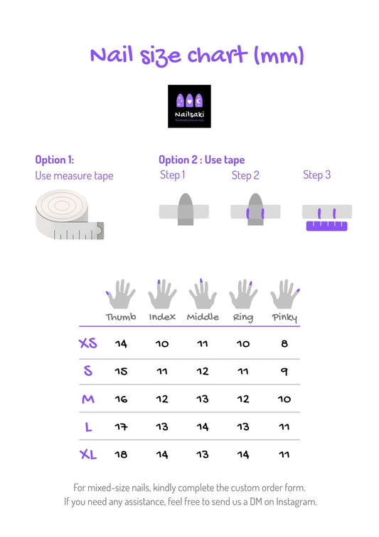 How to measure your nail size