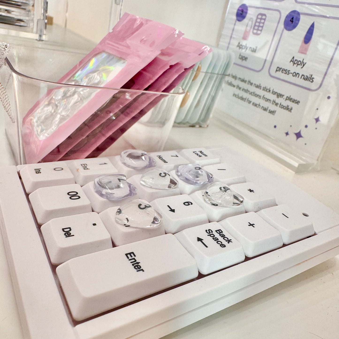 Heart keyboard raisers 5 pieces